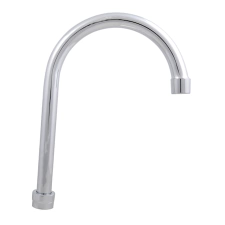 Bk Resources Evolution Series Stainless Steel Goosneck Spout, 5", 2.2 GPM Flow Rate EVO-SPT-5G